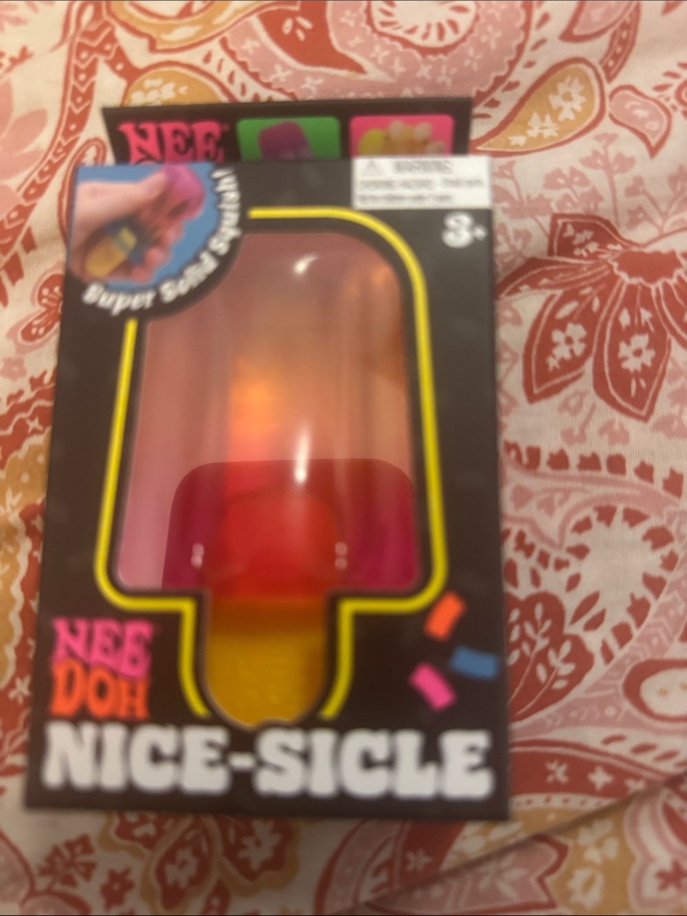 NEE DOH Nice-Sicle Kids Sensory Toy - Pink, Red, Orange, Yellow